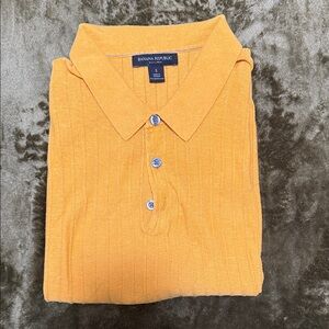 Banana Republic Men's Polo in Vibrant Orange